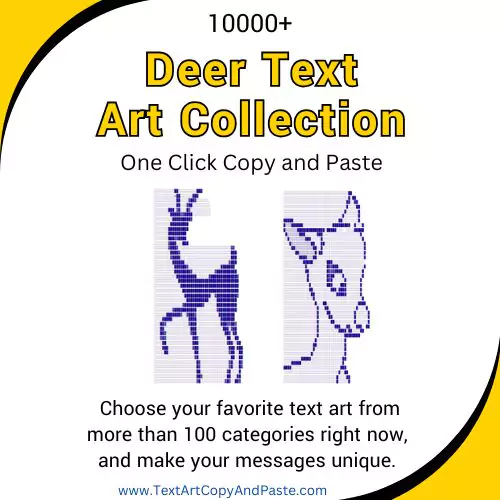 Deer Text Art