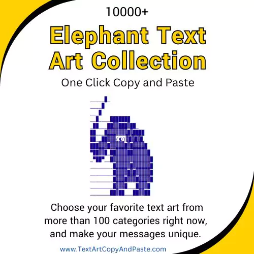 Elephant Text Art