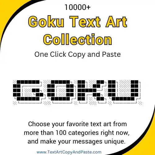 Goku Text Art