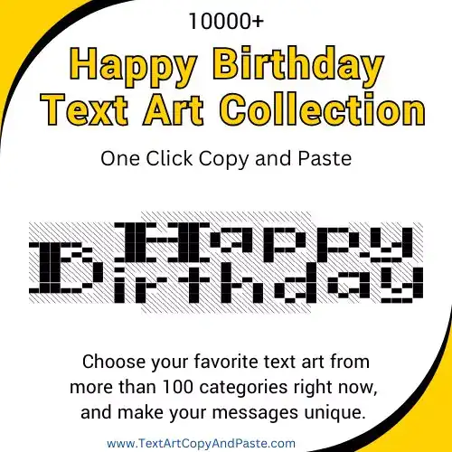 Happy Birthday Text Art