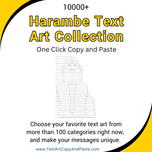 10+ Harambe Text Art Copy And Paste