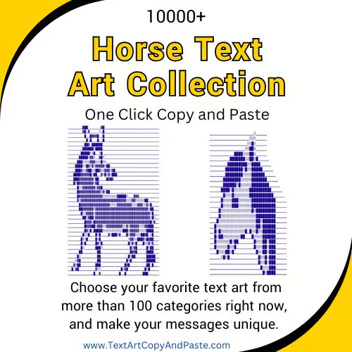 Horse Text Art