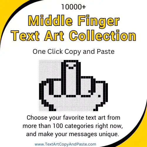 Middle Finger Text Art