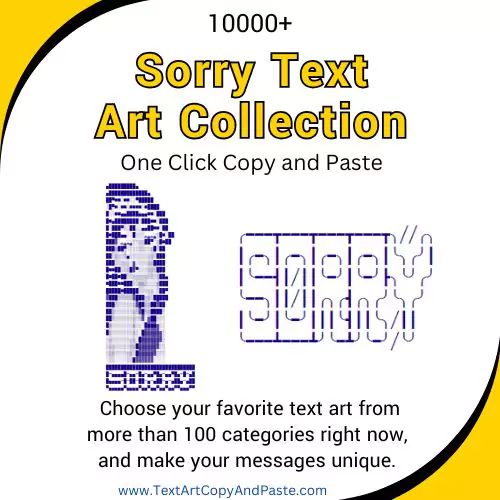 Sorry Text Art